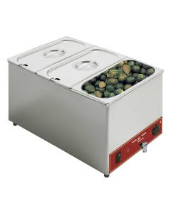 Bain-Marie Électrique à Poser 1 Cuve GN 1/1 sans Robinet de Vidange