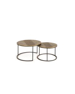 Lot 2 tables métal et aluminium
