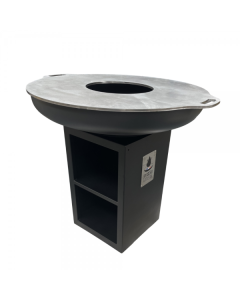 Brasero Rond Noir Ø 1000 mm sur Meuble Le Gerard - Brasero Artisan