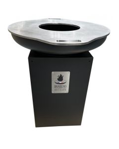 Brasero Rond Noir Ø 800 mm sur Meuble Le Dudule - Brasero Artisan