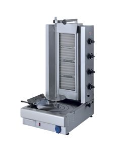 Broche à Kebab Gaz Professionnel - 4 Zones de Chauffe - 75 Kg - Virtus