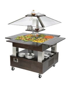 Buffet Réfrigéré Carré Professionnel - 4 Bacs GN 1/1 - Virtus