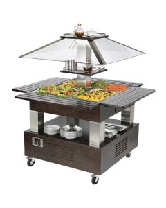 Buffet Réfrigéré Carré Professionnel - 4 Bacs GN 1/1 - Mastro