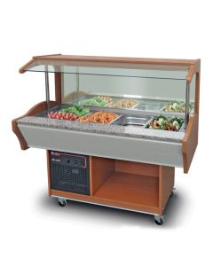 Buffet réfrigéré self service mural professionnel - 4 bacs GN 1/1 - Furnotel - 