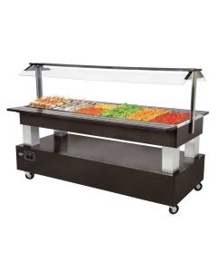 Buffet Salad'Bar Réfrigéré Central Wengue - 6 x GN1/1