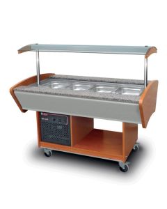 Buffet Self Service Réfrigéré Central Professionnel - 4 bacs GN 1/1 - Furnotel