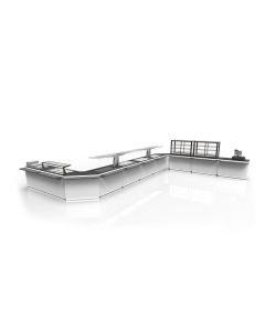 Buffet de Service Chaud Cuve en Verre - 1300x700 mm - SAYL - 