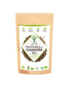 Protéine de Chanvre Bio - 50% de Protéines - Poudre de Graine de Chanvre - Conditionné en France - 500g