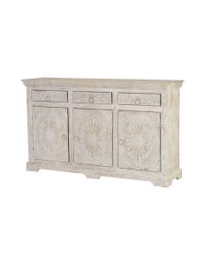 Buffet en manguier blanc vieilli
