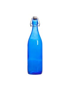 Bouteille à limonade avec son bouchon mécanique Giara 1 l bleu
