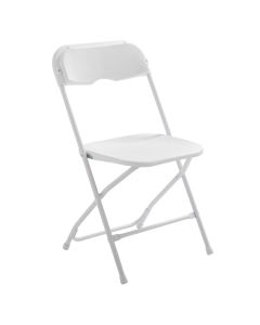 Chaise pliante en plastique blanc pour réceptions professionnelles intérieures et extérieures