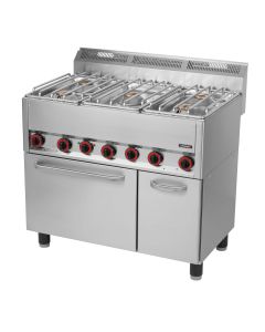 Fourneau gaz 5 feux avec four électrique ventilé GN 1/1 99 - Casselin