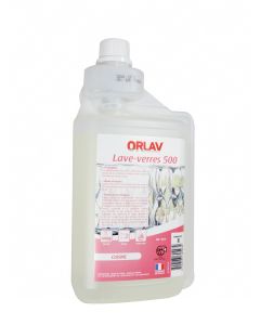 Liquide lave-verre 500 toutes eaux - flacon doseur 1l - ORLAV