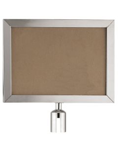 Cadre d'Information A4 en inox pour Poteau 7522.0005 - Combisteel