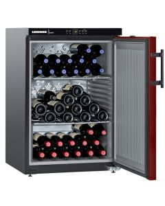 Cave à Vin Noir 1 Zone, Porte Rouge, 66 Bouteilles - LIEBHERR