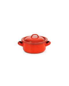Cocotte avec Couvercle Acier Emaillé Rouge - Pujadas