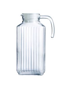 Pichet quadro avec bouchon  1,7 l blanc