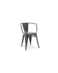 Chaise de salle à manger avec accoudoirs - Design industriel - Acier - Nouvelle édition - Stylix