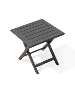 Table basse de jardin MARIUS pliante en aluminium anthracite
