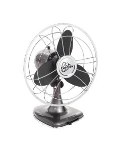 REDWOOD - Ventilateur a poser Ø30cm 30W rétro indus anthracite et chrome