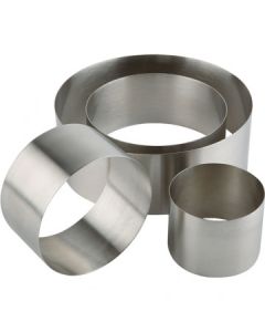 Cercle patisserie : cercle à mousse inox ht 4,5 cm