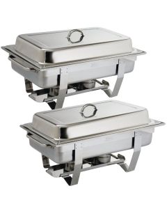 Chafing Dish Inox 9 L - Lot de 2 - Olympia