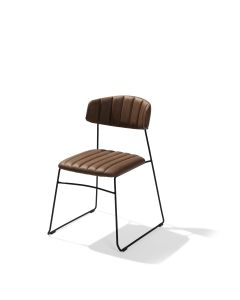 Chaise Design Mundo Revêtement en Cuir Synthétique Ignifuge - Veba
