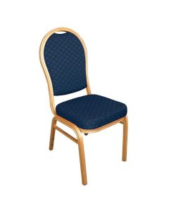 Chaises de Banquet en Aluminium à Dossier Arrondi Bleues - Lot de 4 - Bolero