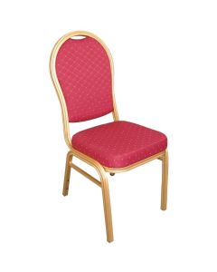 Chaises de Banquet en Aluminium à Dossier Arrondi Rouges - Lot de 4 - Bolero