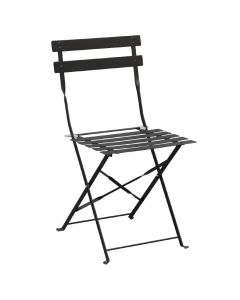 Chaises de terrasse en acier noir Bolero - Lot de 2 - 