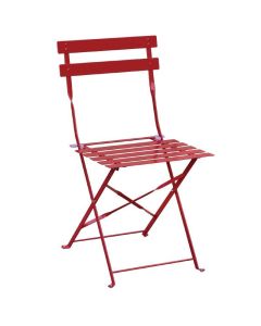 Chaises de terrasse en acier rouge Bolero - Lot de 2 - 