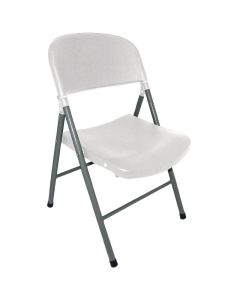 Chaises pliantes blanches et grises Bolero - Lot de 2 - 