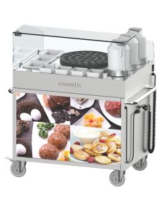 Chariot avec Appareil à Poffertjes et Accessoires - Casselin