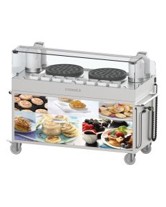 Chariot avec Doubles Appareils à Poffertjes et Accessoires - Casselin