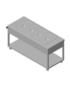 Chariot Bain-Marie 4 Cuves GN1/1-200 - L2G
