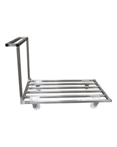 CHARIOT PLATEFORME INOX 304 PLATEAU BARREAUDE-L2G