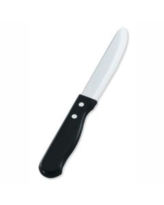 Couteau à Steak Manche Noir Plastique L 25,1 cm - Lot de 12 - Pujadas
