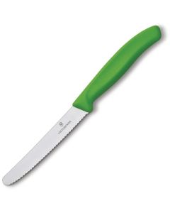 Couteau à tomate professionnel denté vert - Victorinox - 11 cm