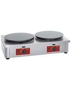Crêpière Professionnelle Double au Gaz Plaques Rondes en Fonte - Ø 400 mm