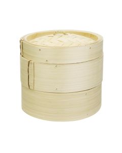 Cuiseur Vapeur en Bambou 152 mm - Vogue - Lot de 2 Avec 1 Couvercle -