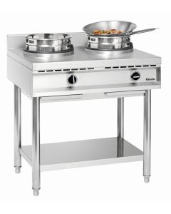 Cuisinière à wok à gaz - 2 brûleurs x 11.5 kw - Bartscher - 