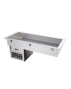 Cuve Inox Réfrigérée Statique sans Groupe Intégré Profondeur GN 150 mm - Capacité GN de 1 à 6 - Distform