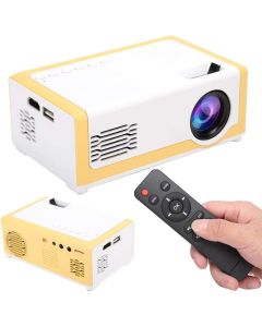 mini vidéoprojecteurs de cinéma 1080p Full HD HDMI AV USB Blanc jaune