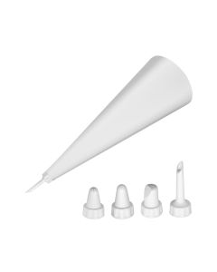 Poche à douille en coton et 4 douilles en plastique 30 cm FM Professional Pâtisserie