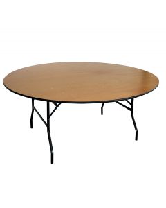 Lot de 5 Tables pliantes rondes en bois 170cm 10 places