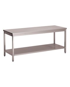 Table Inox Centrale Budget avec Etagère Gamme 600 - L2G