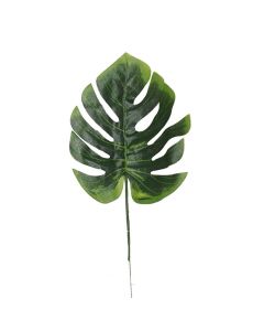 Feuille de Philodendron artificielle en tissu enduit H 39 cm