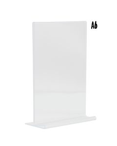 Porte-affiche vertical en acrylique transparent - Format A6 - Securit