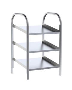 Distributeur d'assiettes de Table en Inox - 3 Étagères - Distform