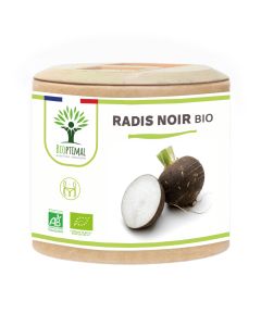 Radis noir Bio - Complément alimentaire - Fabriqué en France - 100% Pur - Certifié Ecocert - Vegan - 60 gélules